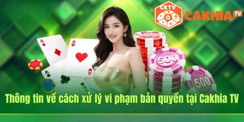 Thông tin về cách xử lý vi phạm bản quyền tại Cakhia TV